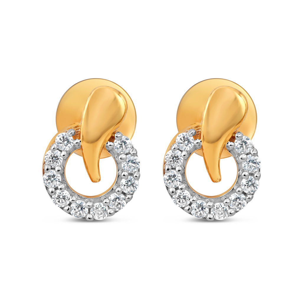 أقراط مرصعة ذهبية مرصعة بالذهب على شكل دمعة CZ أقراط مرصعة ذهبية مرصعة بالذهب على شكل دمعة CZ