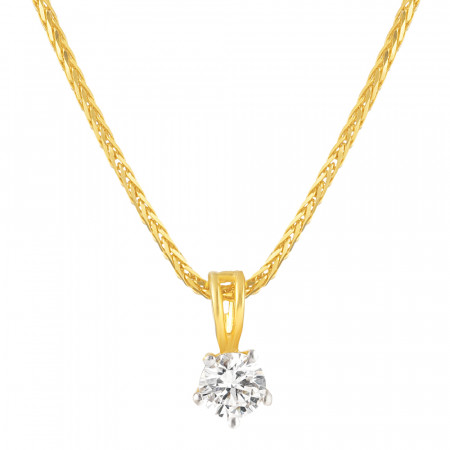 22ct Gold Classic CZ Solitaire Pendant 22ct Gold Classic CZ Solitaire Pendant