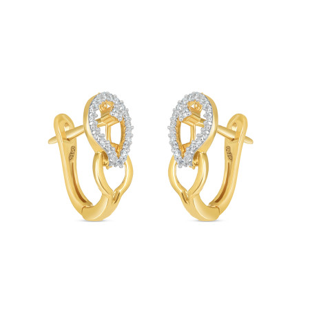 22ct Gold Earring with CZ Stone 22ct Gold Earring with CZ Stone