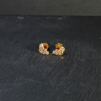 22ct Gold CZ Ear Stud Earring 22ct Gold CZ Ear Stud Earring