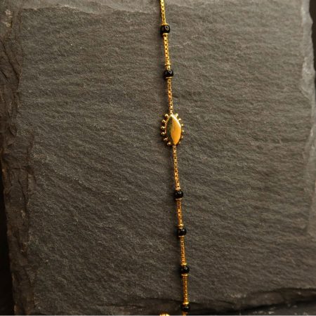 Siyah Boncuklu 22 Ayar Altın Bileklik Siyah Boncuklu 22 Ayar Altın Bileklik