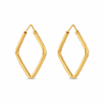 أقراط دائرية ذهبية مربعة الشكل من الذهب أقراط دائرية ذهبية مربعة الشكل من الذهب