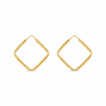 أقراط دائرية ذهبية مربعة الشكل من الذهب أقراط دائرية ذهبية مربعة الشكل من الذهب