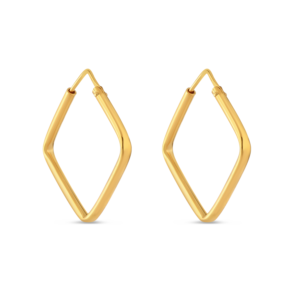 أقراط دائرية ذهبية مربعة الشكل من الذهب أقراط دائرية ذهبية مربعة الشكل من الذهب