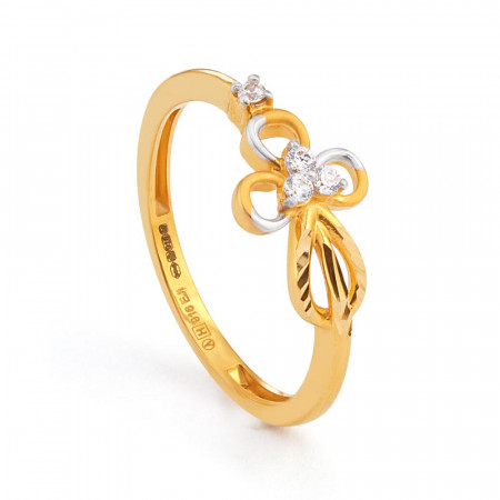 22 ct Gold Ladies CZ Ring Size N