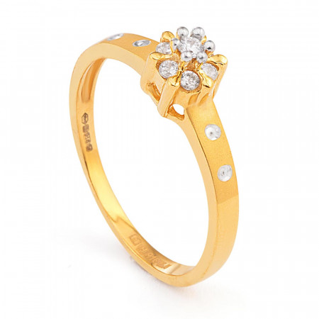 22ct Gold CZ Ring For Women Size M