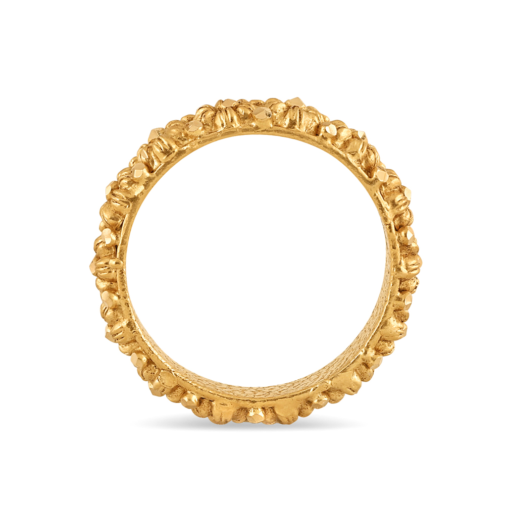 خاتم من الذهب عيار 22 قيراط بلمسة نهائية عتيقة | مقاس K خاتم من الذهب عيار 22 قيراط بلمسة نهائية عتيقة | مقاس K