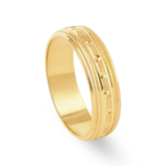22k Gold Wedding Band | 5.5mm 22k Gold Wedding Band | 5.5mm