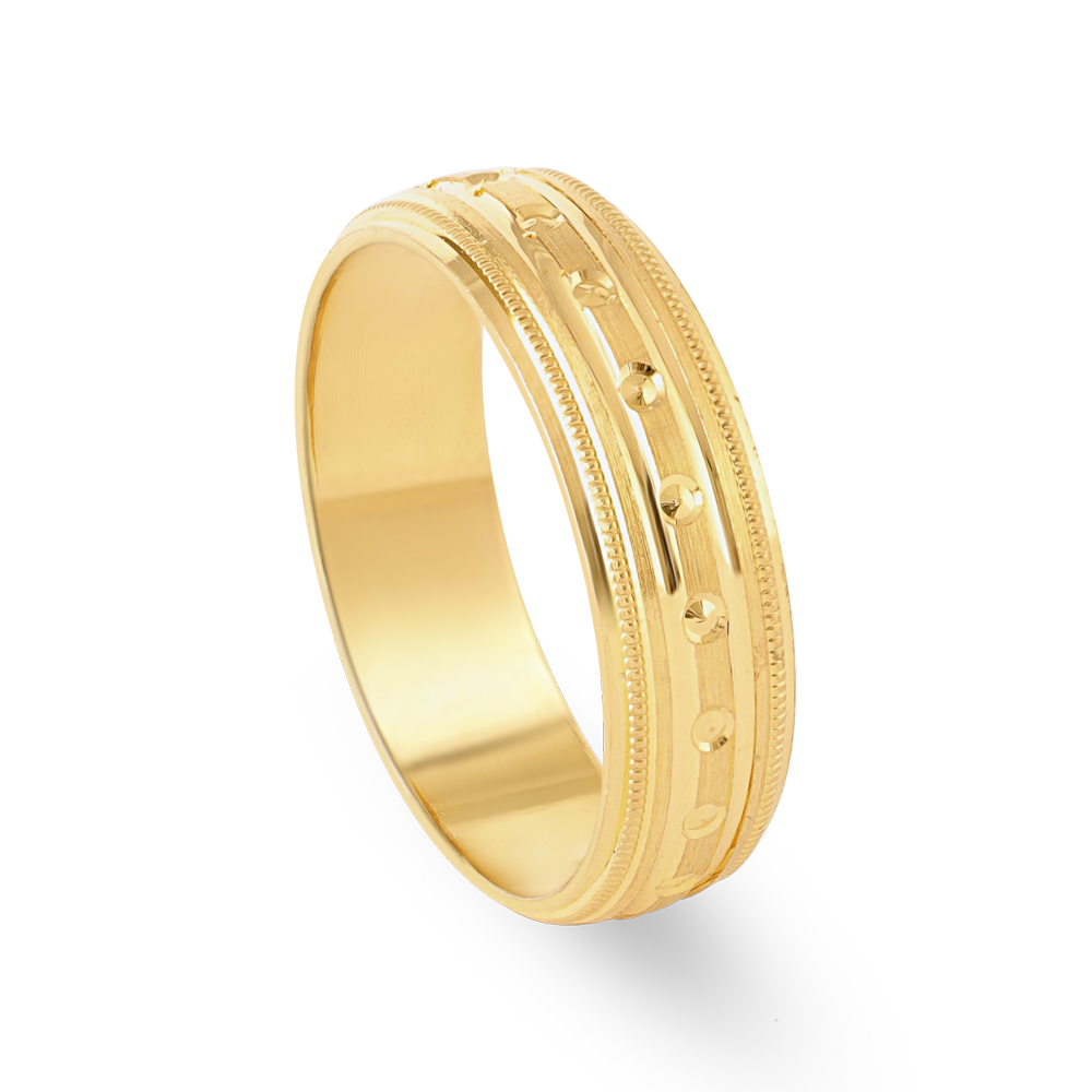 سوار زفاف من الذهب عيار 22 قيراط | 5.5 مم سوار زفاف من الذهب عيار 22 قيراط | 5.5 مم