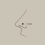 18 Ayar Altın İnci Burun İğnesi | 4mm 18 Ayar Altın İnci Burun İğnesi | 4mm