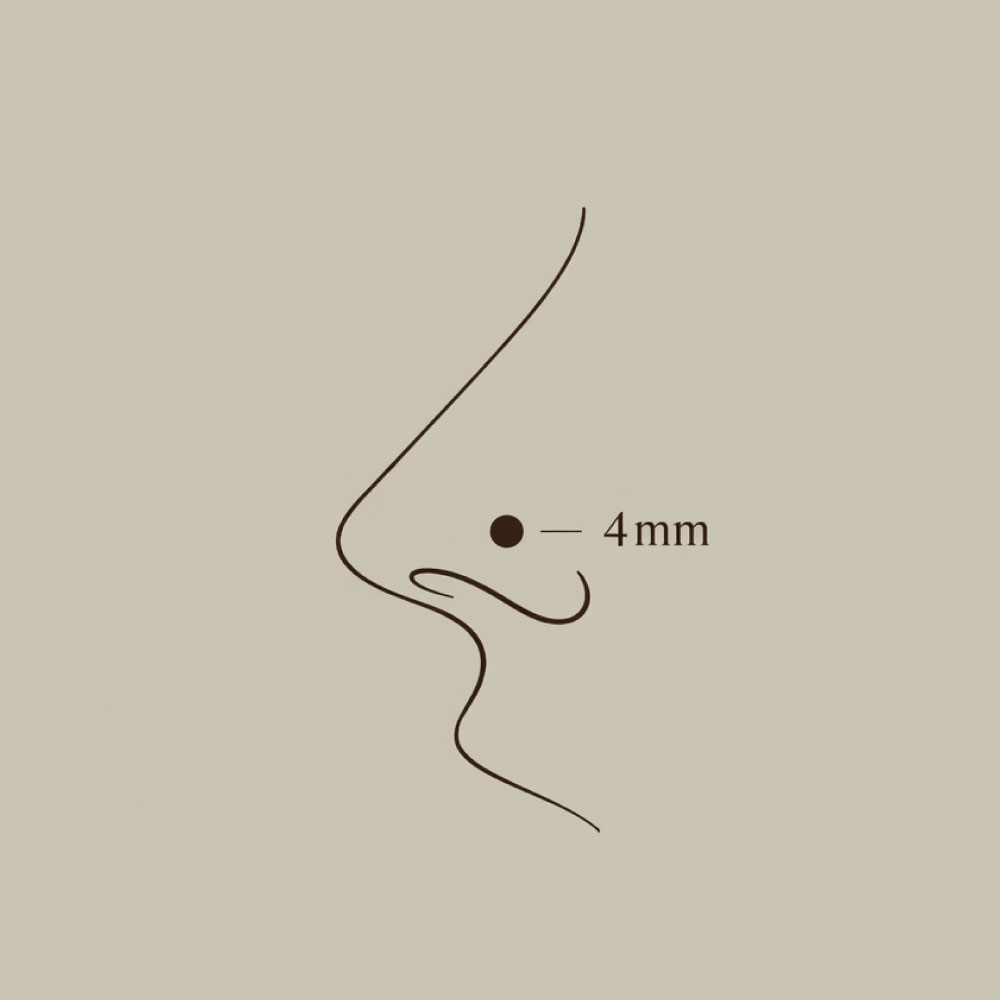 18 Ayar Altın İnci Burun İğnesi | 4mm 18 Ayar Altın İnci Burun İğnesi | 4mm