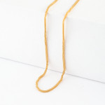 سلسلة ذيل الثعلب الملتوي من الذهب عيار 22 قيراط | 16 بوصة | سمك 2 مم