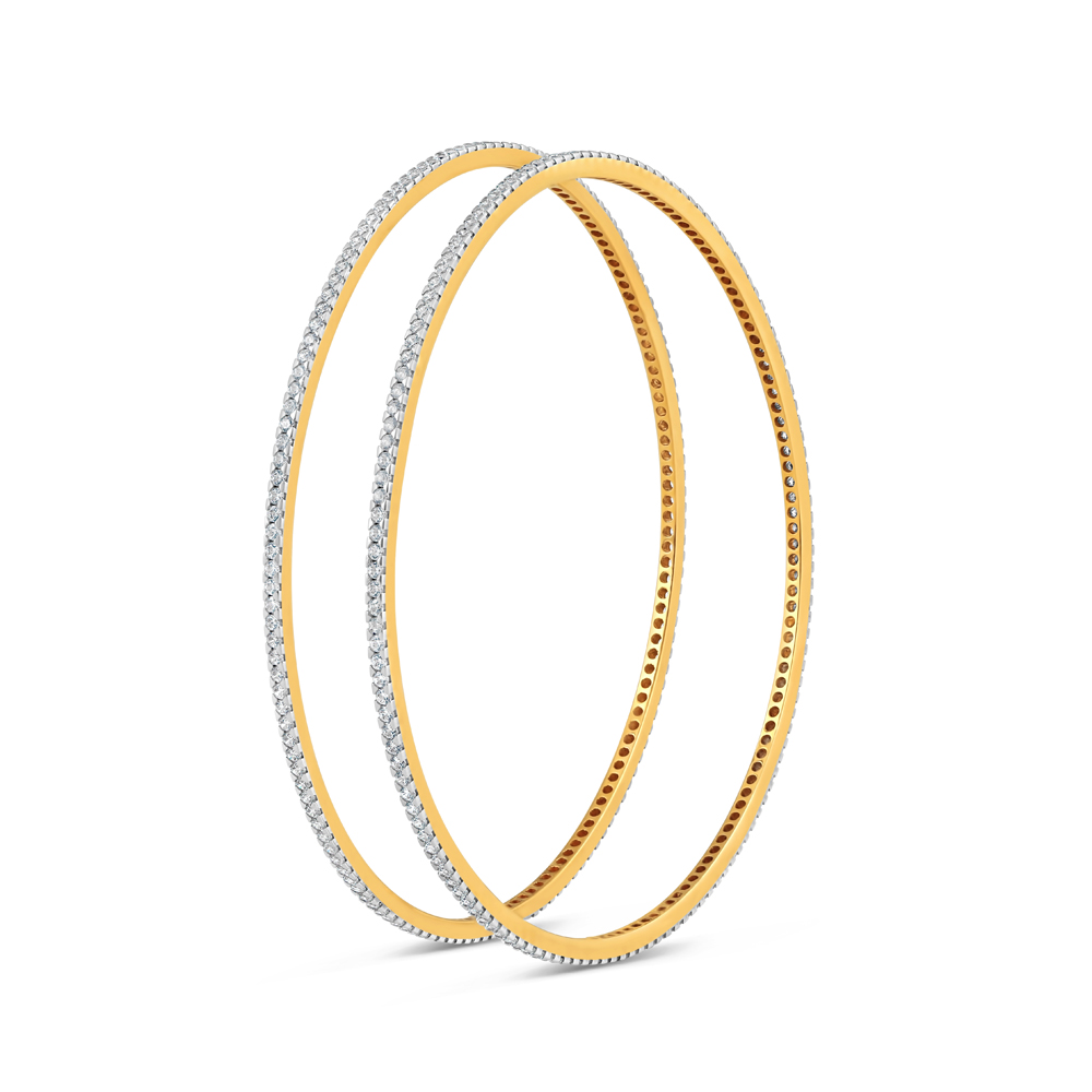 22ct Gold Armreif mit CZ Steinen | Gelegenheit tragen | Leichtgewicht