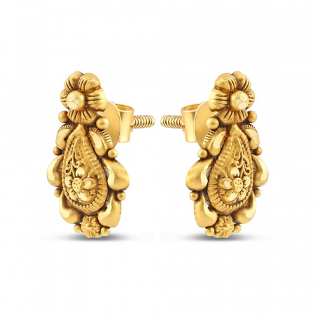 قرط مرصع ذهبي عيار 22 قيراط | طلاء نهائي عتيق قرط مرصع ذهبي عيار 22 قيراط | طلاء نهائي عتيق