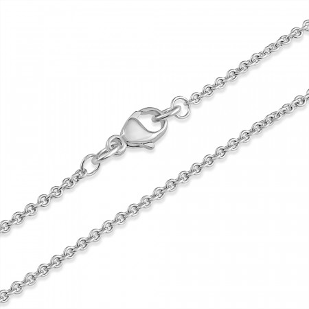 18 Ayar Beyaz Altın | Baklalı Zincir | 18 İnç | 0,9mm Kalınlık 18 Ayar Beyaz Altın | Baklalı Zincir | 18 İnç | 0,9mm Kalınlık