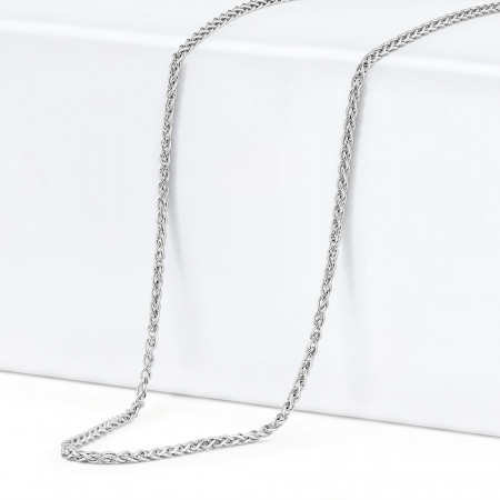 18ct White Gold | Spiga Chain | 18 Inches | 1mm Thick 18ct White Gold | Spiga Chain | 18 Inches | 1mm Thick