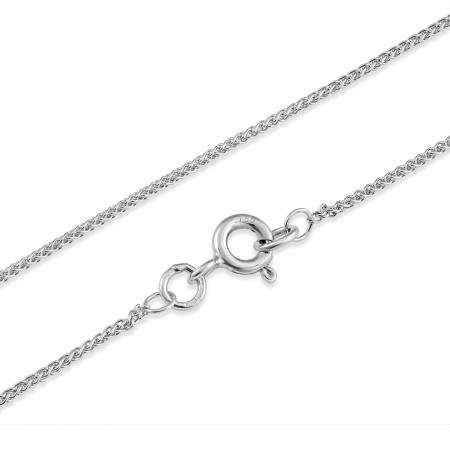 18ct White Gold | Spiga Chain | 18 Inches | 1mm Thick 18ct White Gold | Spiga Chain | 18 Inches | 1mm Thick