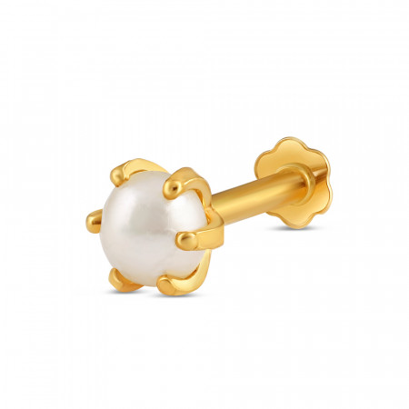 18ct Gold | Pearl Nose Pin Stud | 3.7mm Thick 18ct Gold | Pearl Nose Pin Stud | 3.7mm Thick