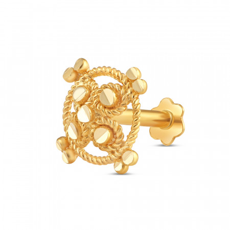 18ct Gold | Indian Gold Nose Stud | 8mm Thick