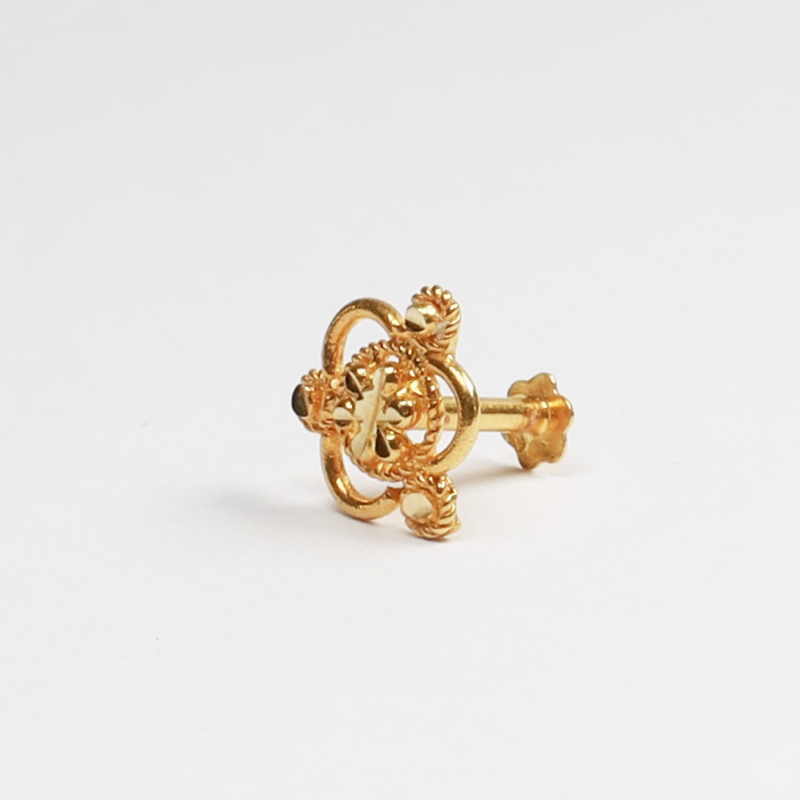 18 Ayar Altın | Sarı Altın Burun İğnesi Saplama | 8,25 mm Kalınlık 18 Ayar Altın | Sarı Altın Burun İğnesi Saplama | 8,25 mm Kalınlık