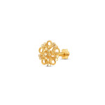18ct Gold | Gold Flower Nose Stud | 6.95mm Thick