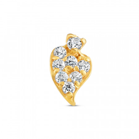 18 Ayar Altın | CZ Taşlı Burun İğnesi Saplama | 4,4 mm Çap 18 Ayar Altın | CZ Taşlı Burun İğnesi Saplama | 4,4 mm Çap