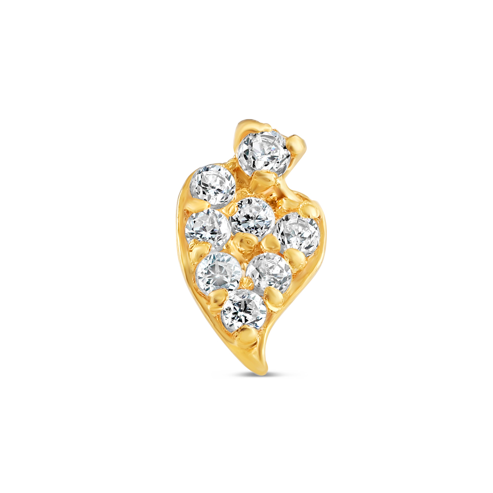 18 Ayar Altın | CZ Taşlı Burun İğnesi Saplama | 4,4 mm Çap 18 Ayar Altın | CZ Taşlı Burun İğnesi Saplama | 4,4 mm Çap