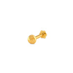 18ct Gold | Plain Gelbgold Nose Pin Stud | 3,3mm Durchmesser