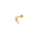 18ct Gold | Indian Gold Nose Pin Stud | 1.8mm Thick