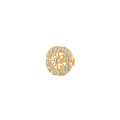 18ct Gold | CZ Cluster Nose Pin Stud | 8.3mm Thick