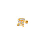 18 Ayar Altın | Sarı Altın Hint Burun İğnesi Saplama | 5,5 mm Kalınlık