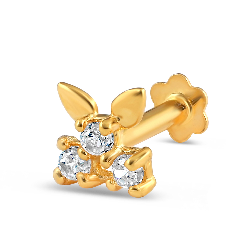 18 Ayar Altın Minik Burun İğnesi Saplama | 4,4 mm Kalınlık 18 Ayar Altın Minik Burun İğnesi Saplama | 4,4 mm Kalınlık