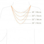 18ct White Gold | Cable Chain | 18 Inches | 0.8mm Thick