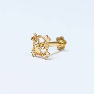 18ct Gold | Indian Gold Nose Stud | 8mm Thick