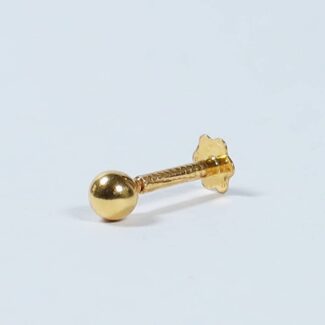 18ct Gold Indian Nose Pin Stud | 2.9mm Thick