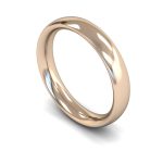 خاتم خاتم زواج من الذهب الوردي عيار 18 قيراط | 4 مم خاتم خاتم زواج من الذهب الوردي عيار 18 قيراط | 4 مم