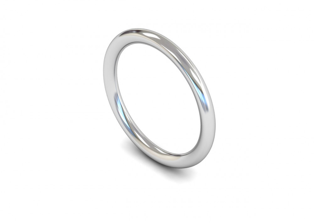 18ct White Gold | Wedding Band | 2mm wide 18ct White Gold | Wedding Band | 2mm wide