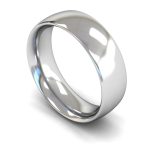 18 Ayar Beyaz Altın | Alyans | 7mm genişliğinde 18 Ayar Beyaz Altın | Alyans | 7mm genişliğinde