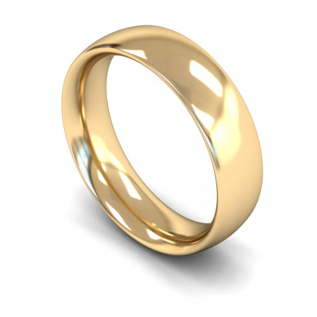 Yellow Gold 5.5mm Wedding Band | Unisex Yellow Gold 5.5mm Wedding Band | Unisex