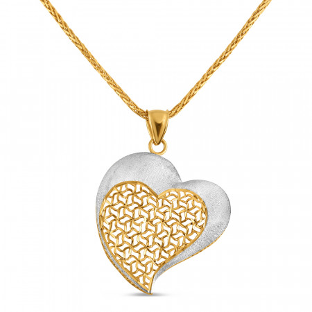 22ct Heart Pendant | Rhodium Finish 22ct Heart Pendant | Rhodium Finish