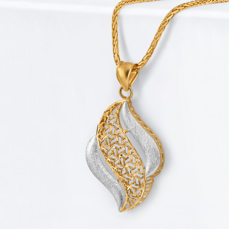 22ct Gold Fancy Pendant | Rhodium Finish 22ct Gold Fancy Pendant | Rhodium Finish