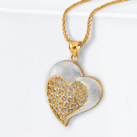 22ct Herz-Anhänger | Rhodium-Finish 22ct Herz-Anhänger | Rhodium-Finish