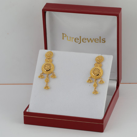 22kt Yellow Gold | Bridal Drop Earrings 22kt Yellow Gold | Bridal Drop Earrings