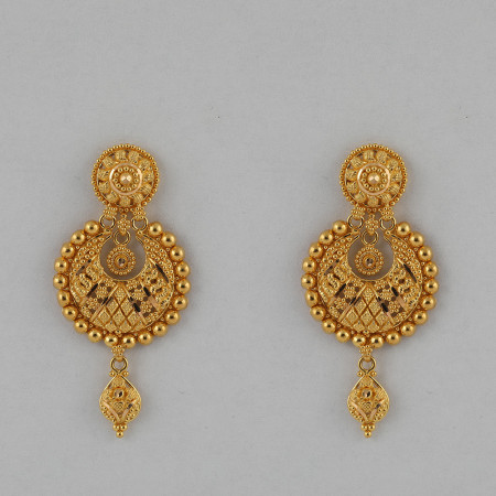 22 Ayar Altından Geleneksel Düğün Küpeleri 22 Ayar Altından Geleneksel Düğün Küpeleri