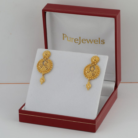 Traditional Wedding Earrings in 22ct Gold Traditional Wedding Earrings in 22ct Gold