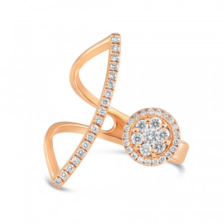 خاتم ألماس قابل للتعديل من الذهب عيار 18 قيراط خاتم ألماس قابل للتعديل من الذهب عيار 18 قيراط