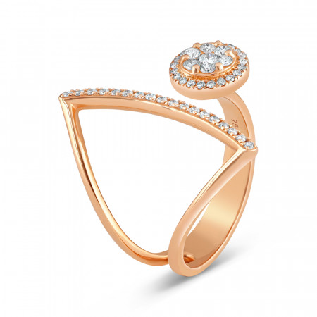 خاتم ألماس قابل للتعديل من الذهب عيار 18 قيراط خاتم ألماس قابل للتعديل من الذهب عيار 18 قيراط