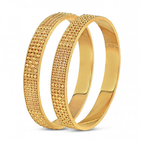 22ct Gold Single Bangle | Jali Collection | 2.4 | Heavyweight