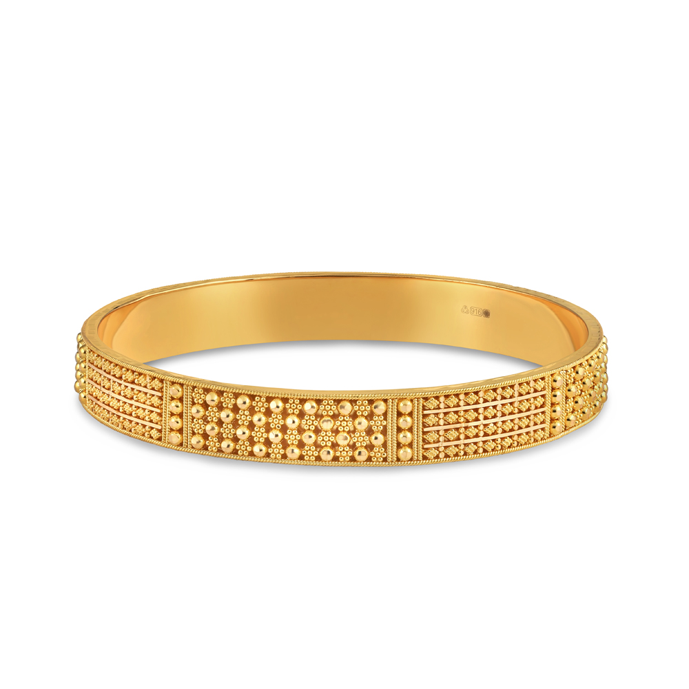 22ct Gold Single Bangle | Jali Collection | 2.4 | Heavyweight
