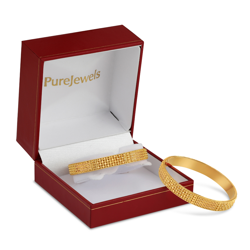 22ct Gold Single Bangle | Jali Collection | 2.4 | Heavyweight